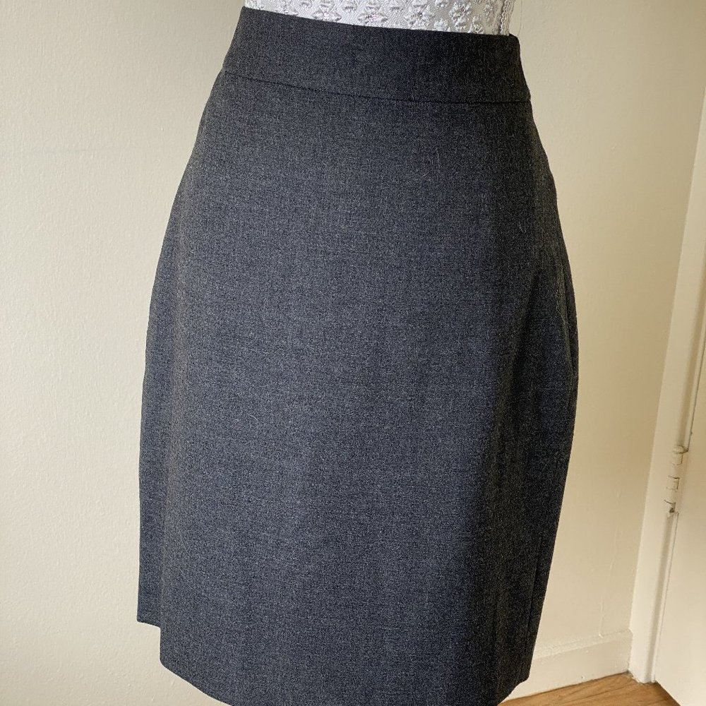 J. Crew pencil skirt in Super 120s heather grey